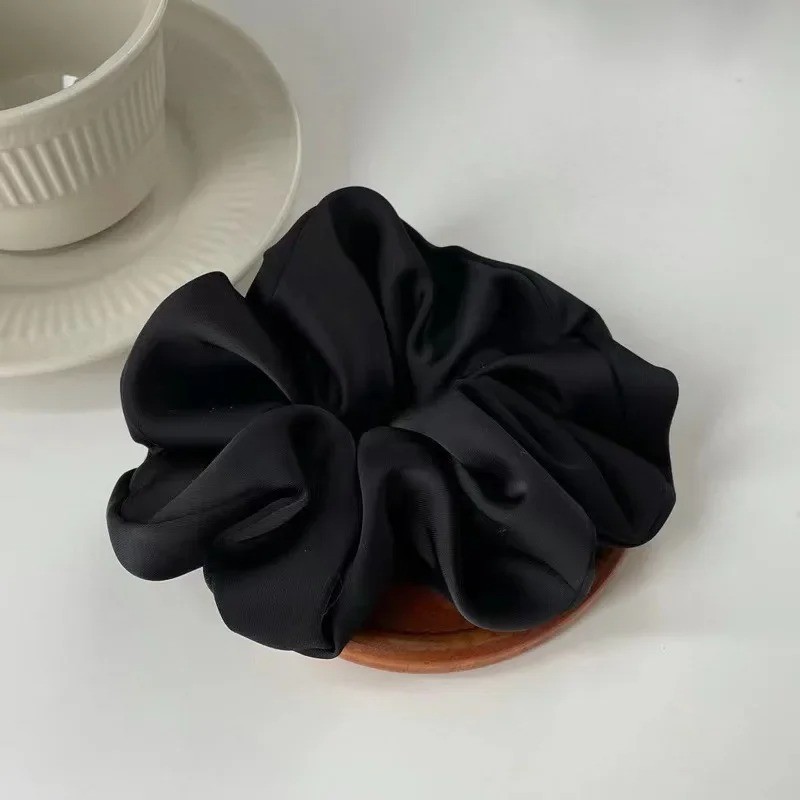 1pcs Women Silk Satin Scrunchies Korean Ladies Girls Elastics Hair Band Ponytail
