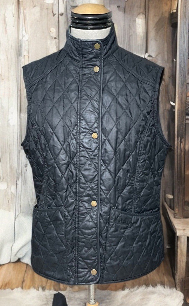 Ladies Barbour Summer Liddesdale Classic Quilt Waistcoat / Gilet Jacket Size 12