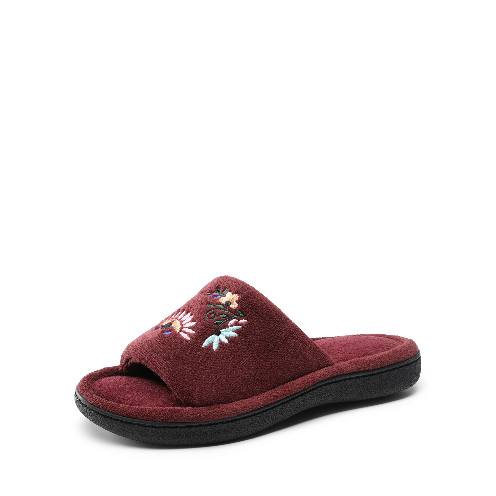 Women Memory Foam Slippers Open Toe Lightweight Comfort Slip On House Slippers