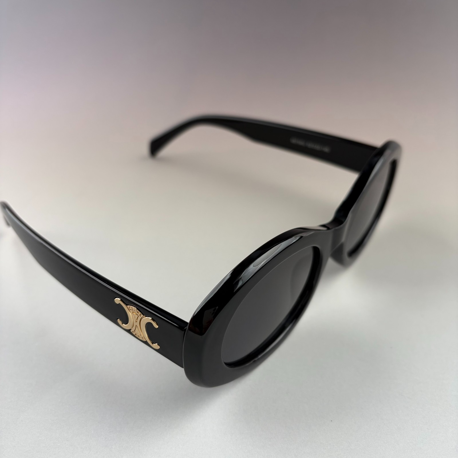 New In Box – Celine Triomphe Oval Women Sunglasses Black Designer Summer Travel