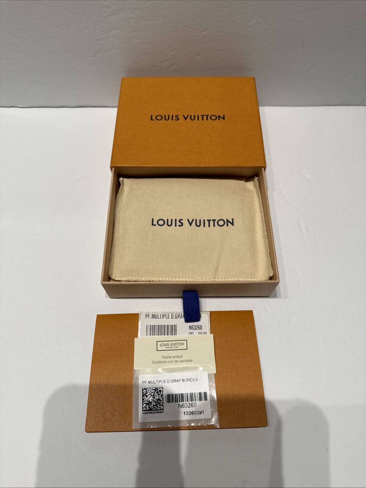 LOUIS VUITTON Men’s Wallet PF.MULTIPLE D.GRAP.BORDEA N63260_13268391 MADE FRANCE
