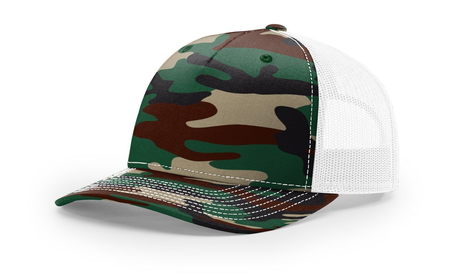 Richardson 5 Panel Trucker Cap 112FP Classic Style with Adjustable Duck Camo
