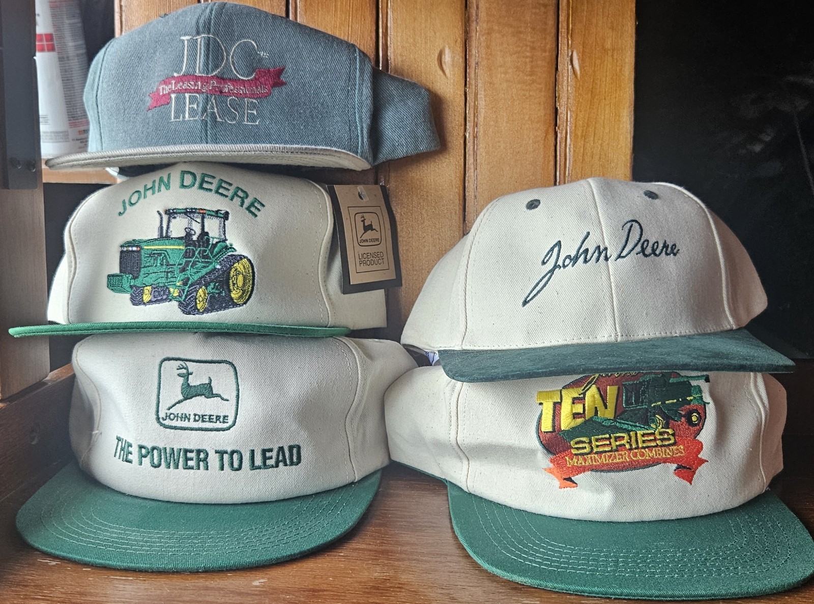 Vintage 5 Pcs NOS John Deere Hat Series Tractor Trucker Hat
