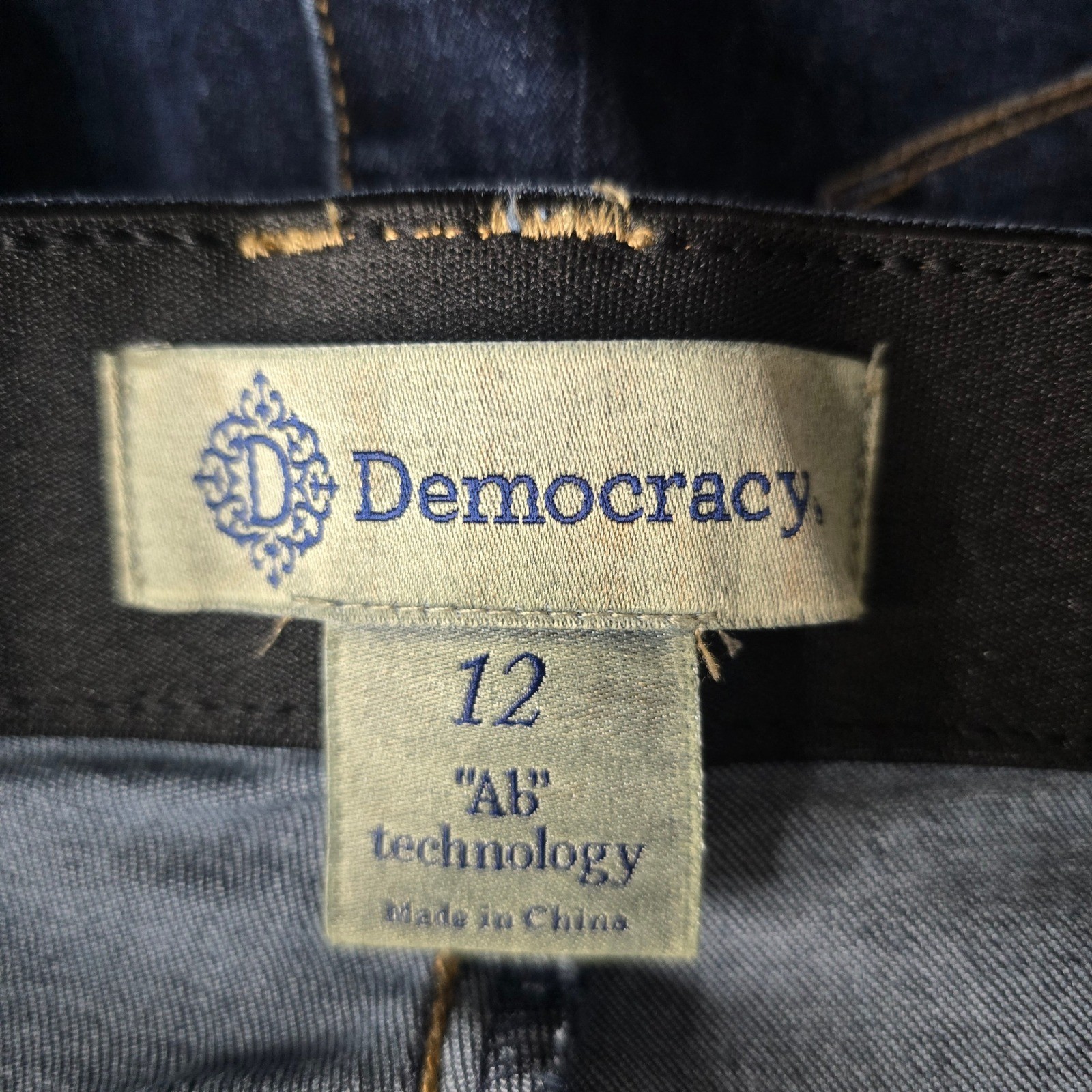 Democracy Womens Ab Technology Bootcut Jeans Dark Wash Blue Size 12 B1903KEEAXX