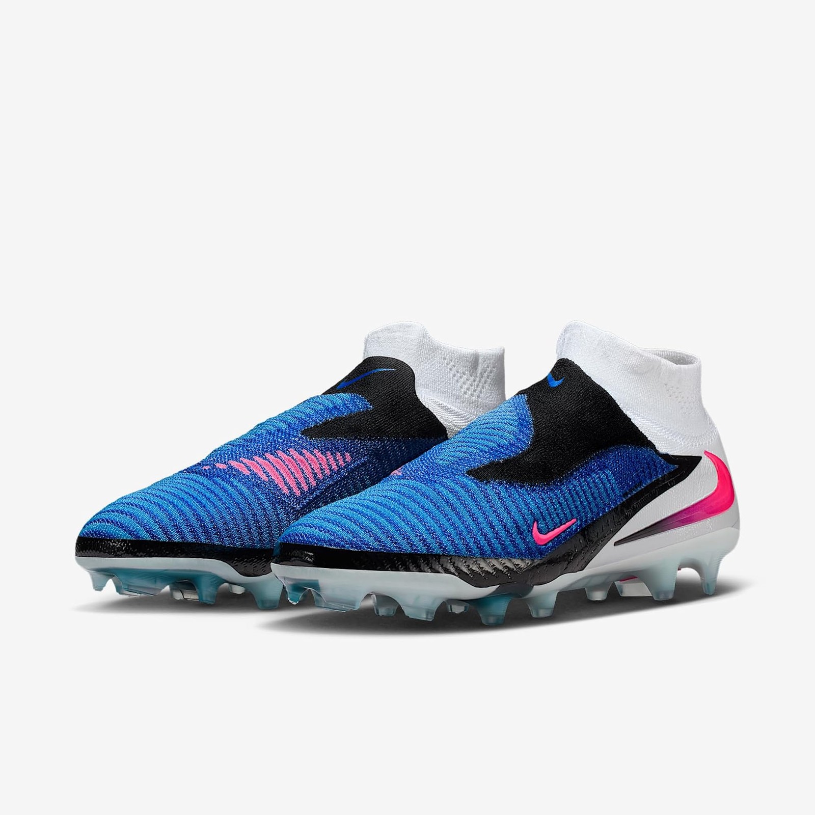 Nike Phantom 6 High Elite Firm-Ground Soccer Cleats (Racer Blue/White/Pink Blast
