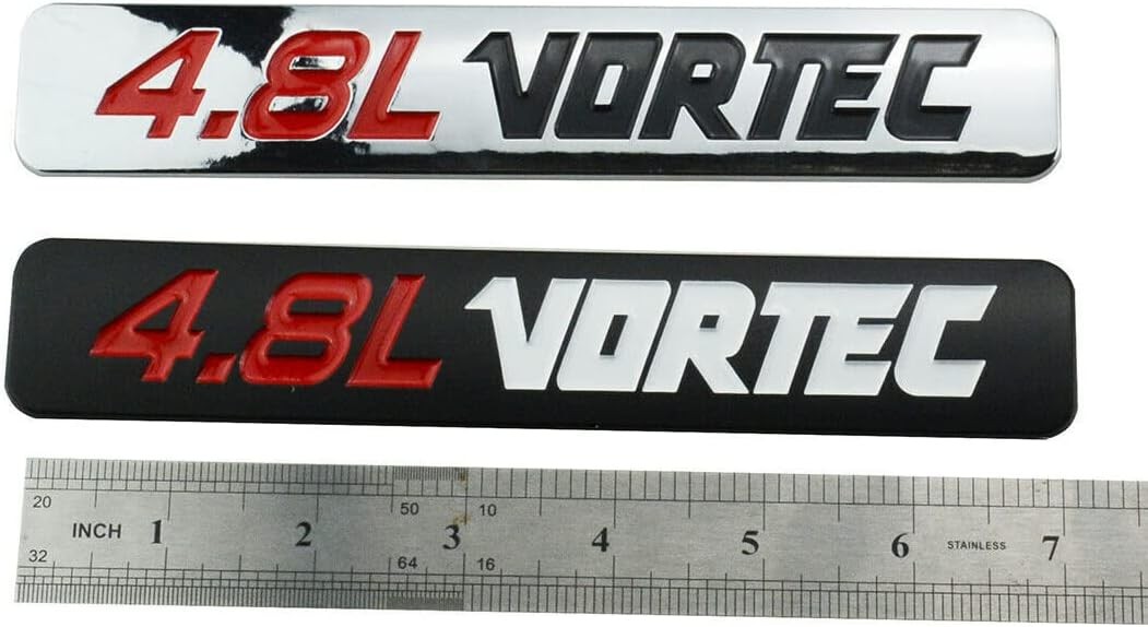 2pcs 4.8L Emblem Badge for Colorado Sierra Silverado 15 Color: Black Red White