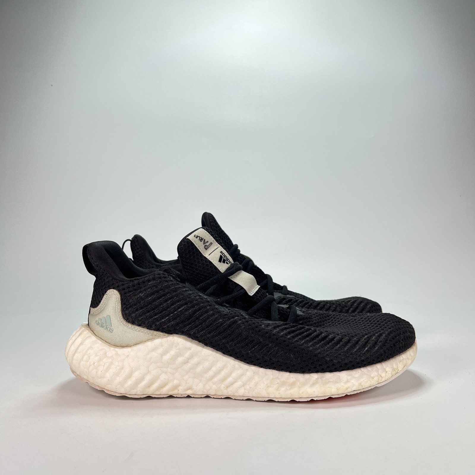 adidas Alphaboost Parley Core Black Athletic Running Shoes EF1162 Mens Size 10.5