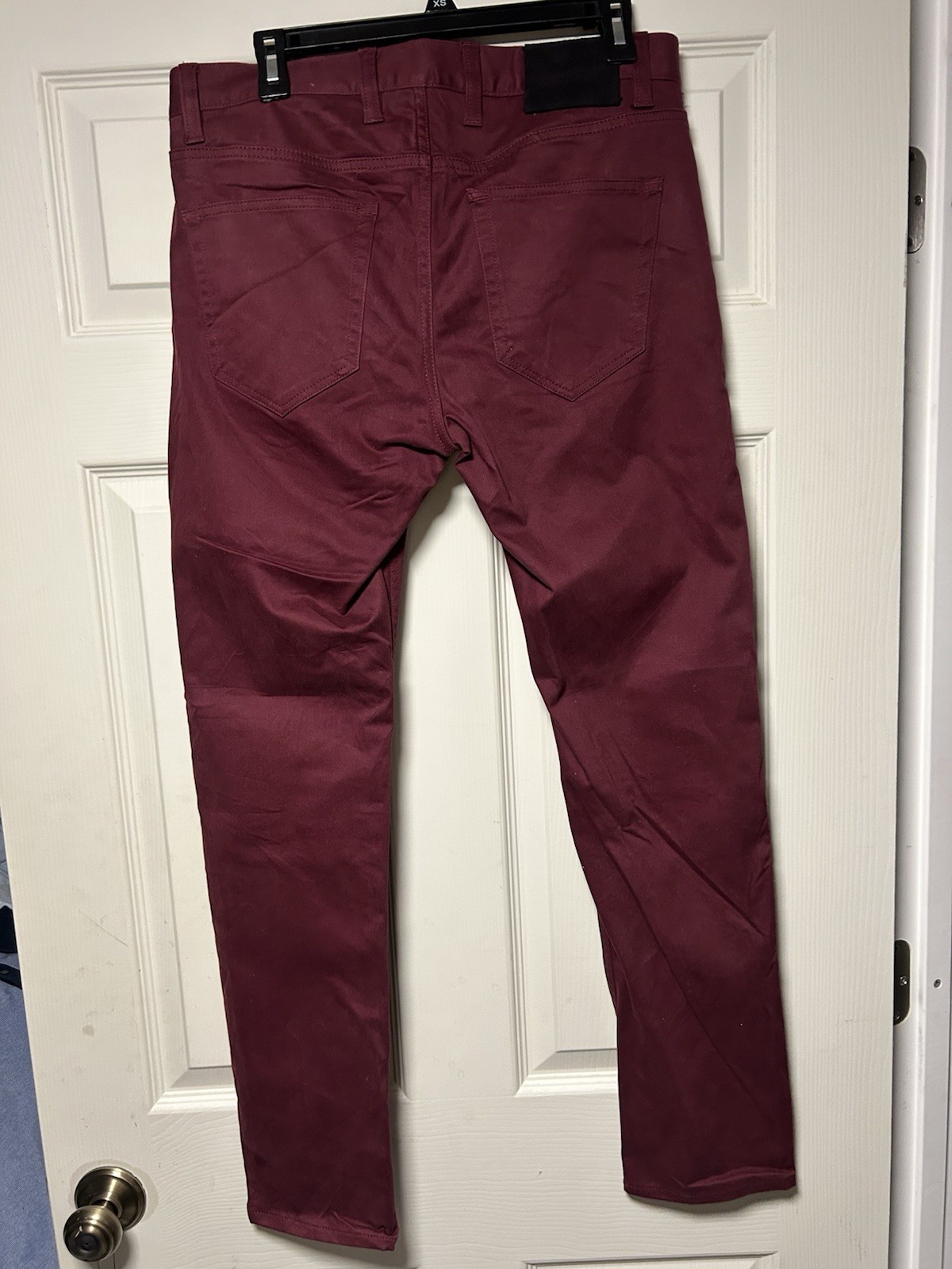 Michael Kors Parker Slim Fit Pants Red Burgundy 30W 32L 30×32 Pre Owned Chino