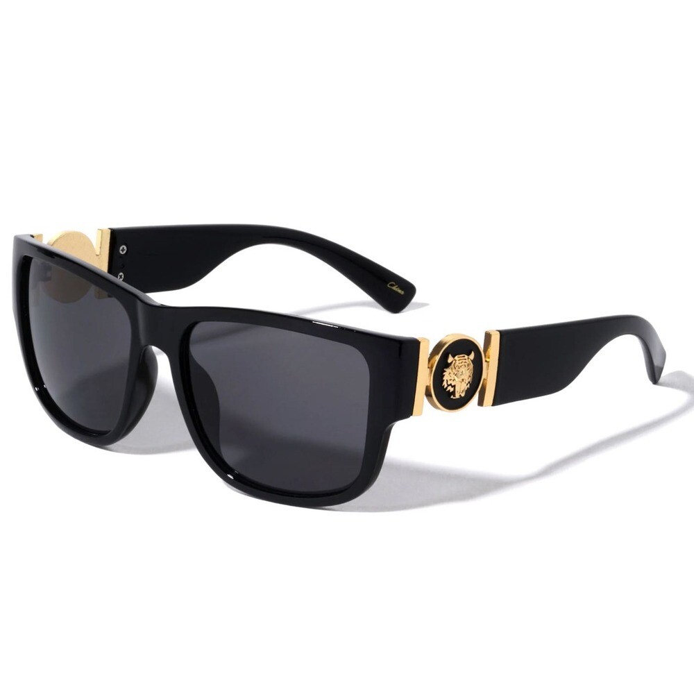 Men Sunglasses Classy Square Dark Black Lens Cholo Style Hip Hop Gangster Lentes