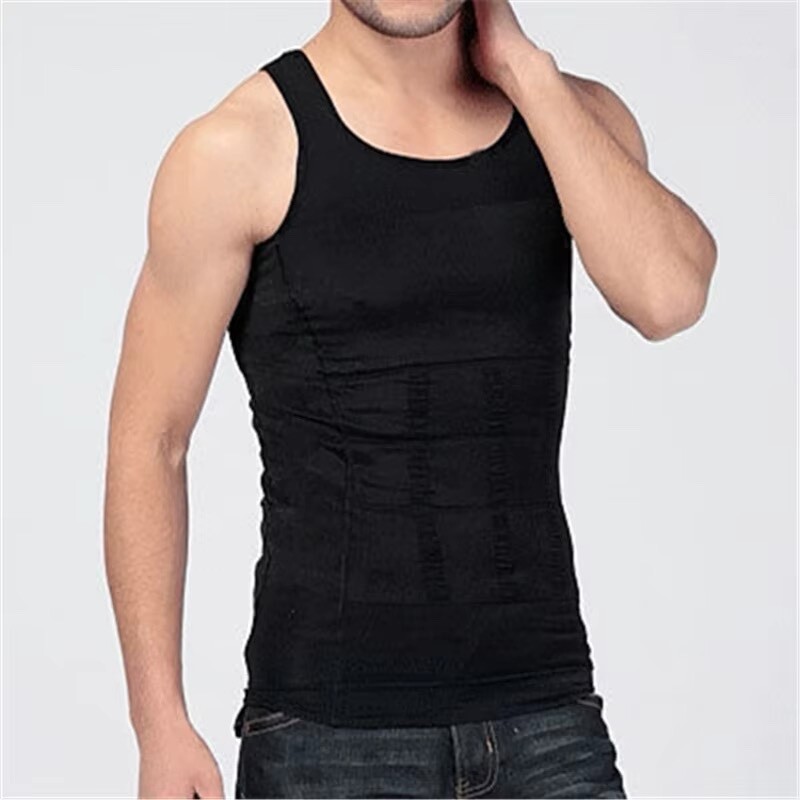 MENS SLIMMING BODY SHAPER BELLY CHEST COMPRESSION VEST GYNECOMASTIA (US STOCK)