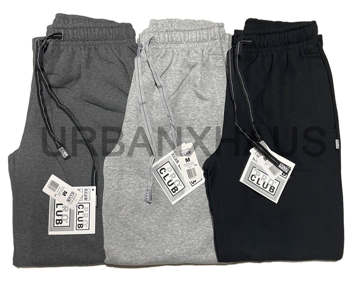 PRO CLUB MEN’S FLEECE COMFORT SWEATPANTS S-3XL
