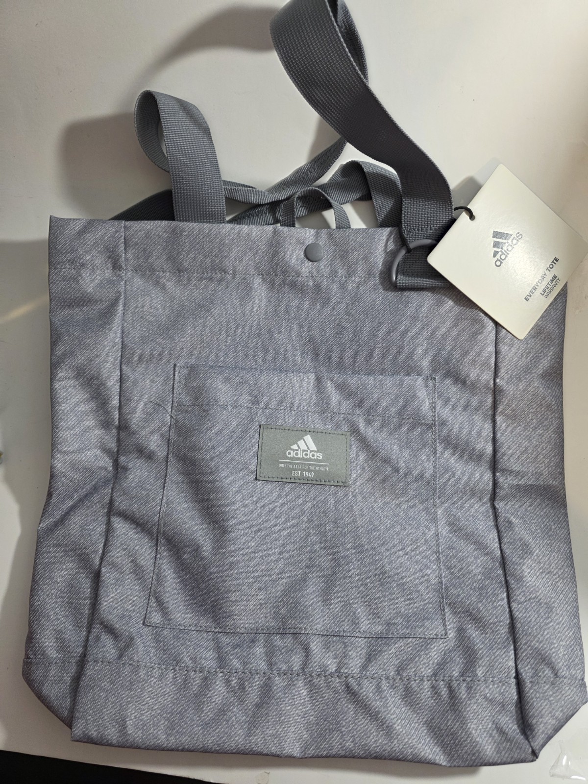 Adidas EVERY Day Tote Shoulder Bag Twill Grey Reusable BAG Eco Friendly New NWT