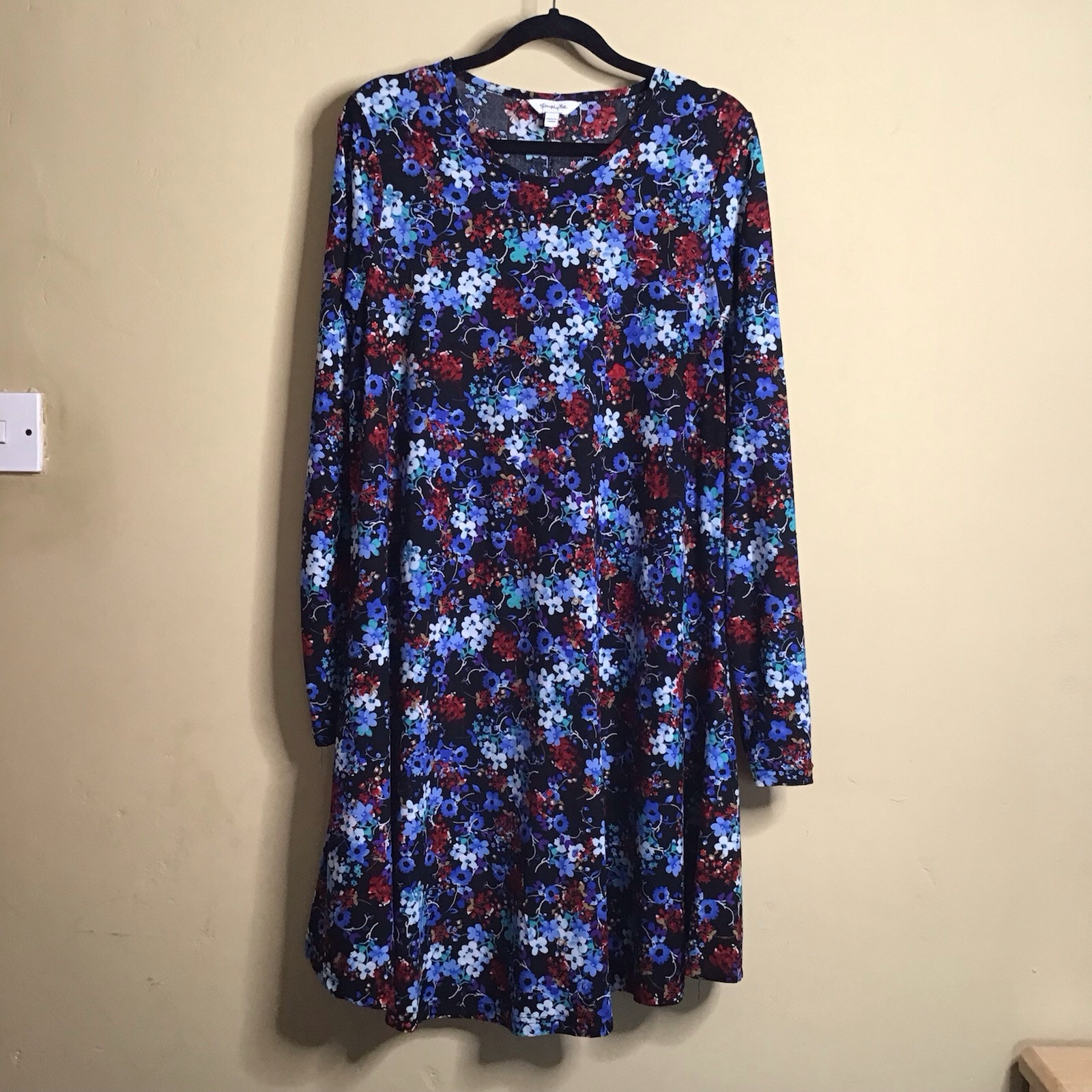 Simply B Uk 14 Floral Dress Spring Summer Casual Long Sleeve Holiday Travel