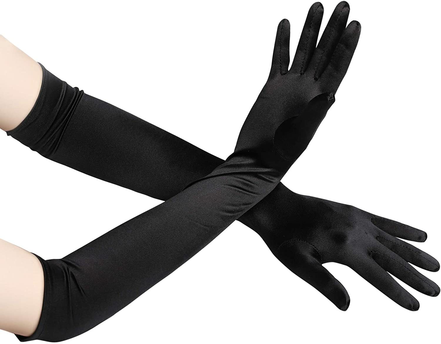 Women’s Satin Long Gloves Opera Wedding Bridal Evening Party Prom Costume Glove