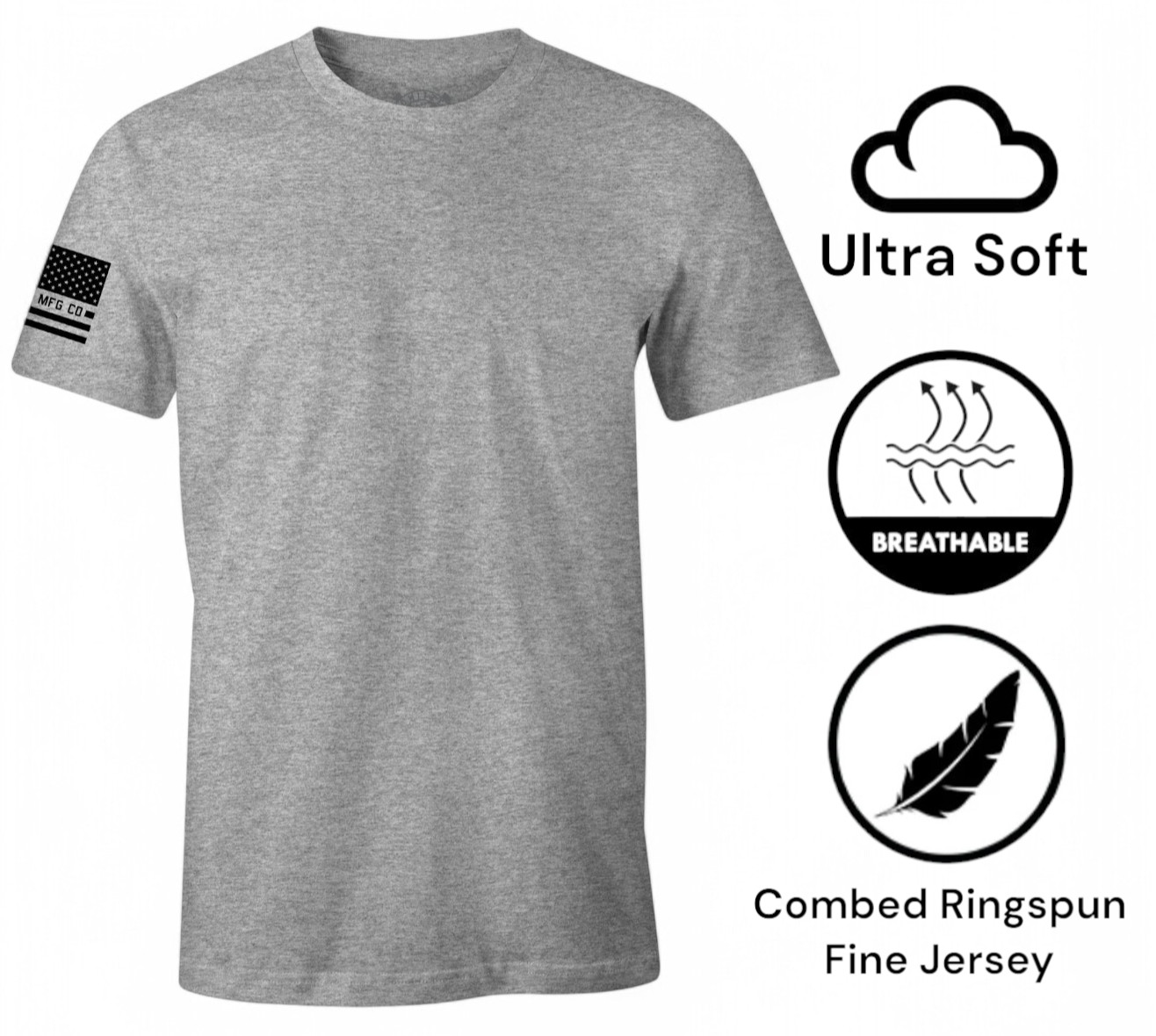 Howitzer Men’s T-shirt Standard Basic Packs Heather Grey Military Grunt