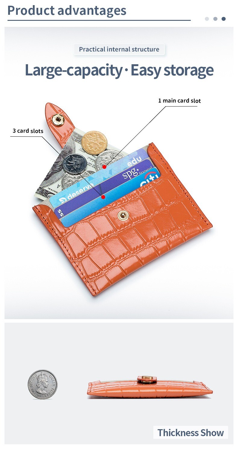Hasp Slim Leather Front Pocket Wallet ID Credit Card Holders Mini Coin Purse US