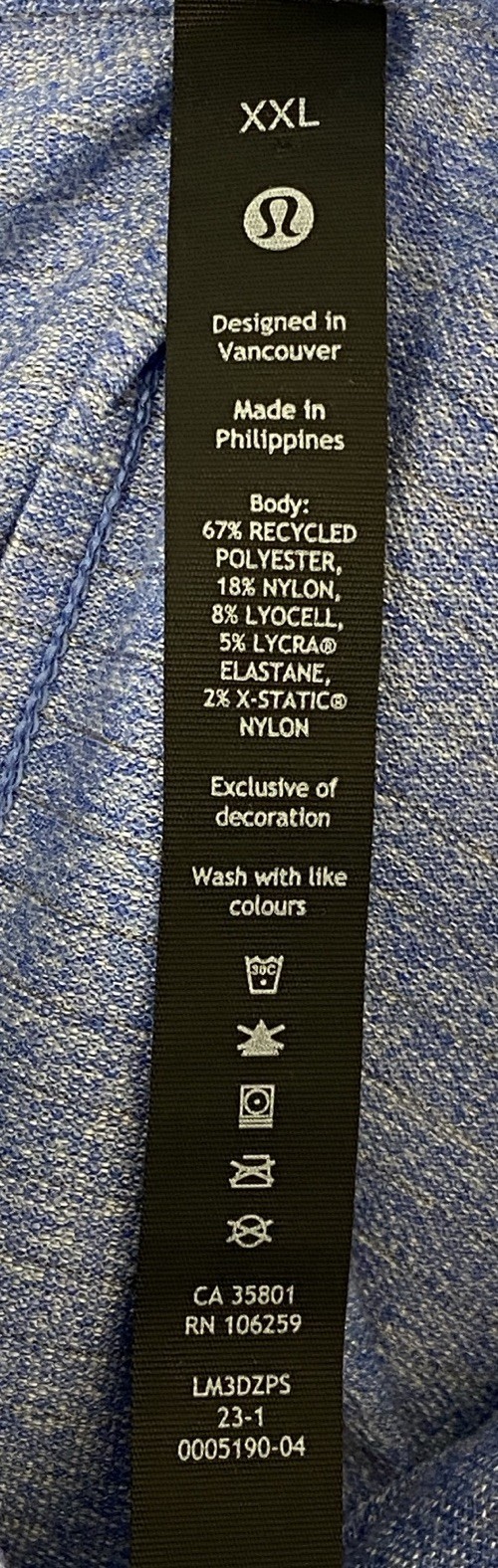 Lululemon Men’s EVOLUTION PIQUE POLO Short Sleeve Golf Shirt Size XXL LM3DZPS