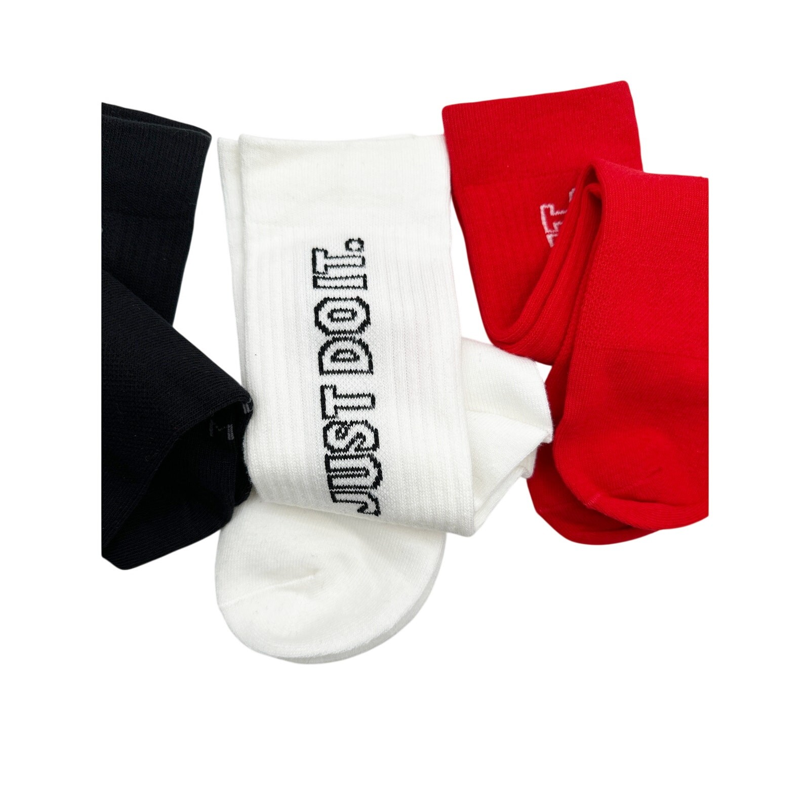 3 Pairs NWOT NIKE Everyday Cotton Crew Socks Dri Fit Size Medium