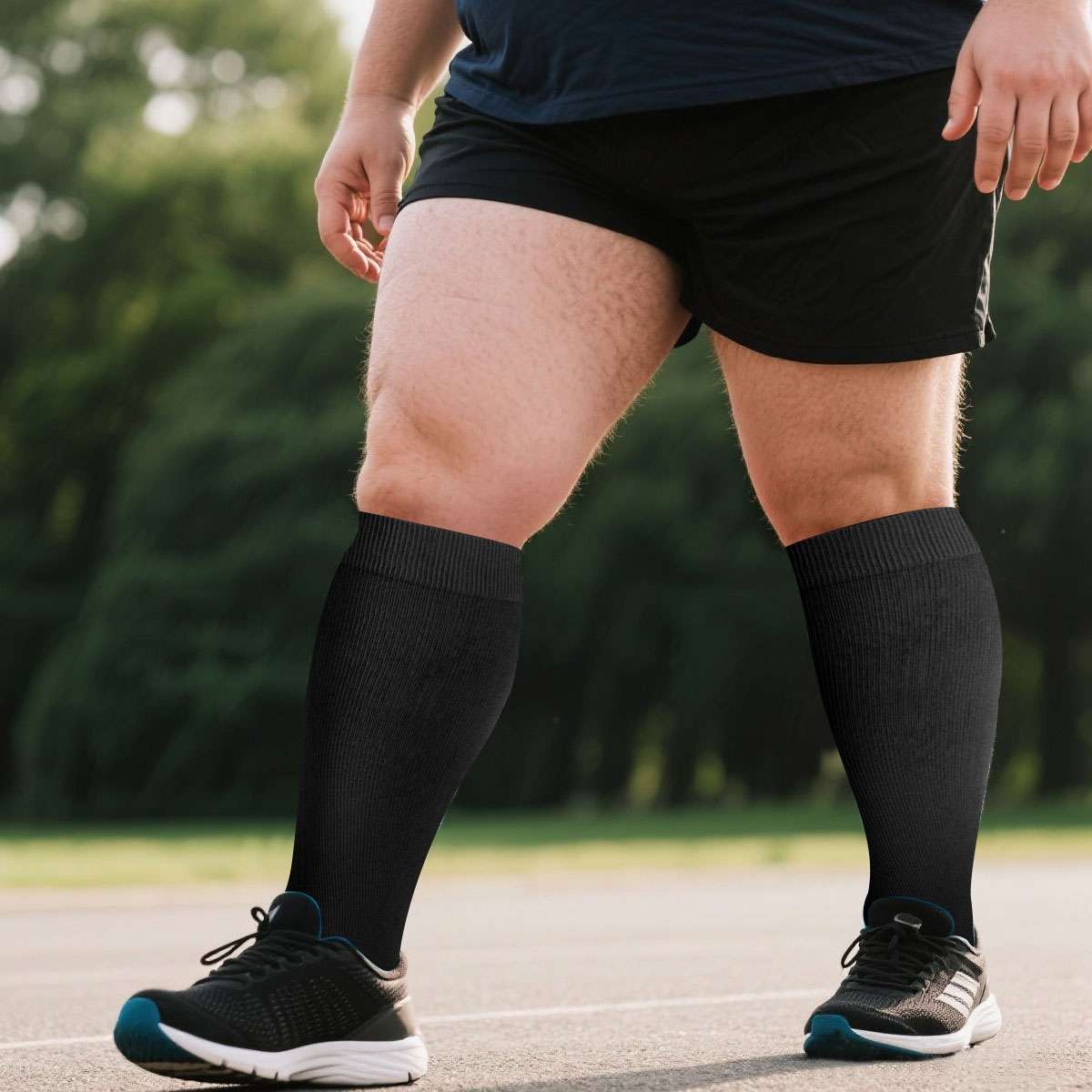 Plus Compression Socks 20-30 mmHg Medical Knee High Women Men Circulation S-4XL