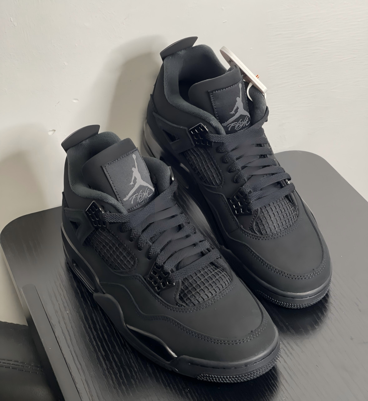 2025 Jordan 4 Retro “Black Cat”Men’s Black Basketball Shoes Mid-Top
