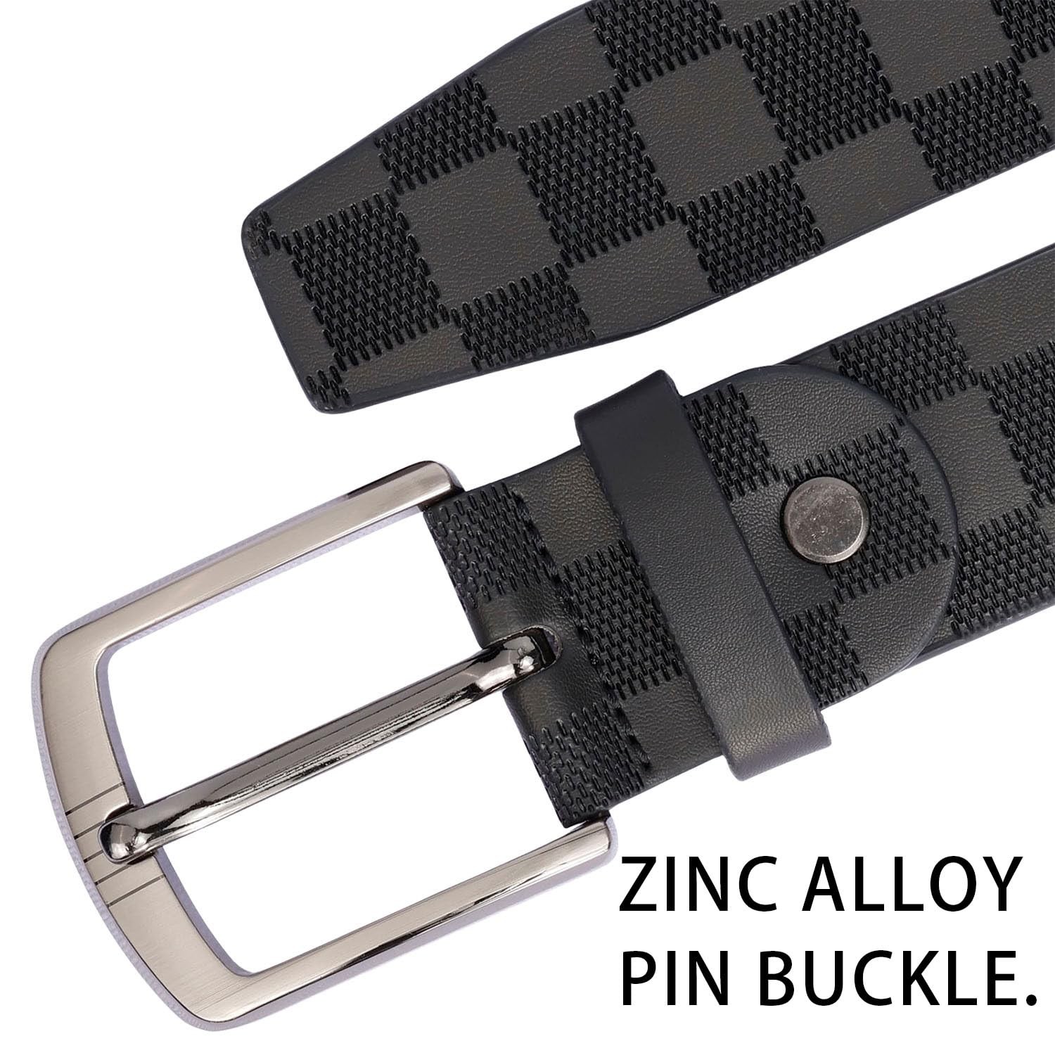 Men’s Genuine Leather Belt – 3.8cm Wide Adjustable Cowhide with Premium Alloy…