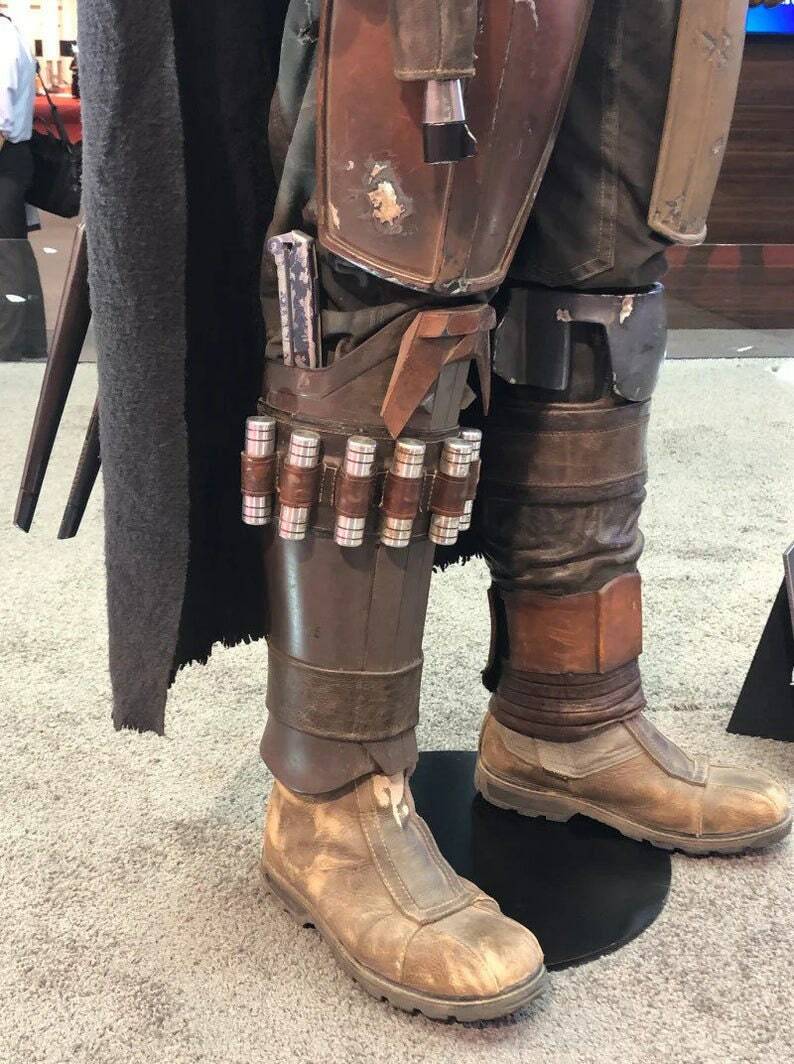 The Mandalorian Real Leather Leg Armour Package Men Cosplay Costume Prop Handmad