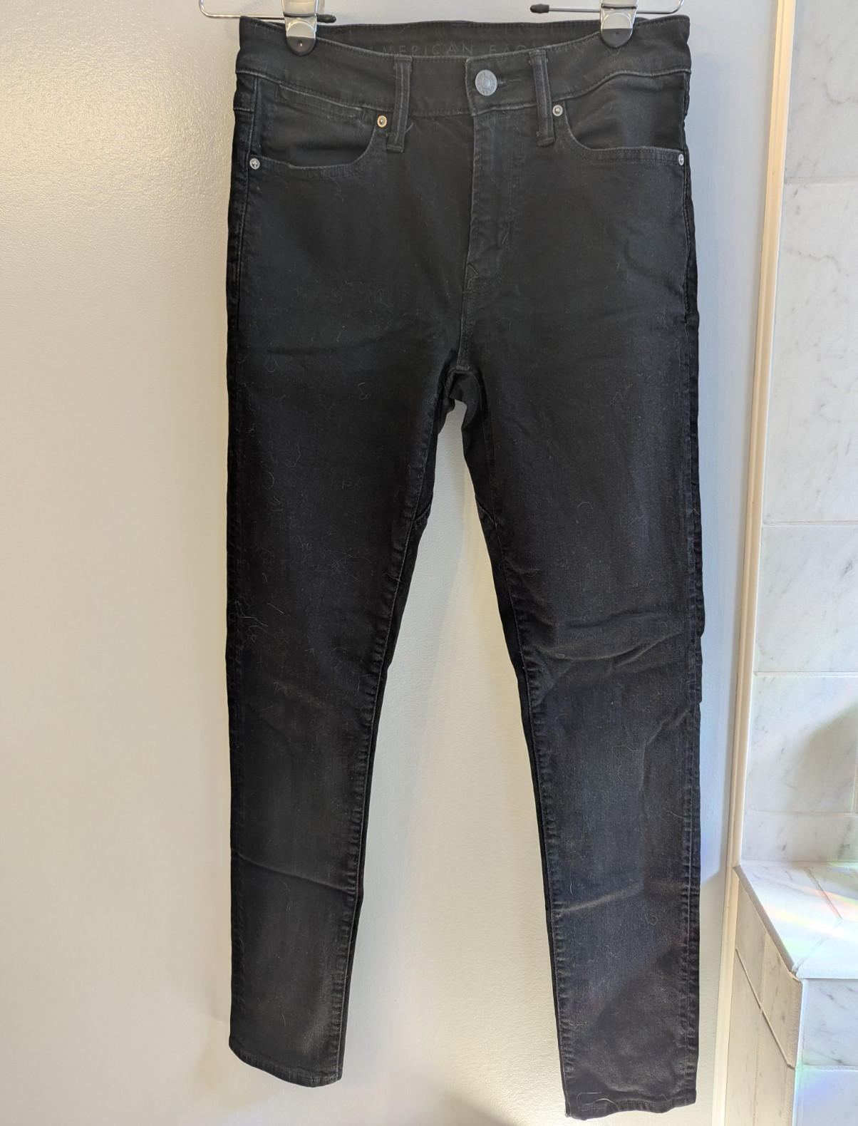 American Eagle Men’s AirFlex+ Athletic Skinny Black Stretch Jeans 29×32