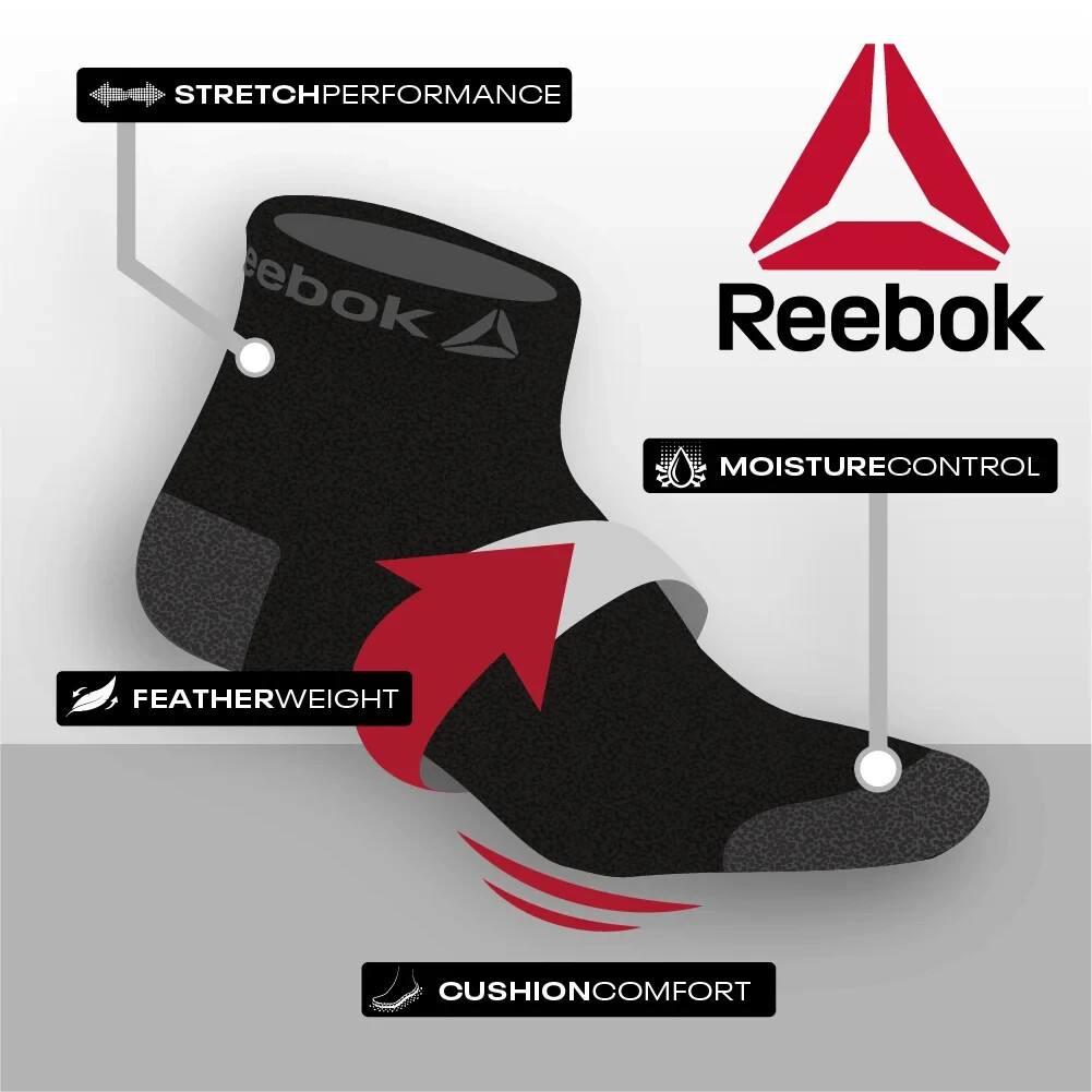 Reebok® Men’s Pro Series Cotton Low Cut Socks, 6-Pack