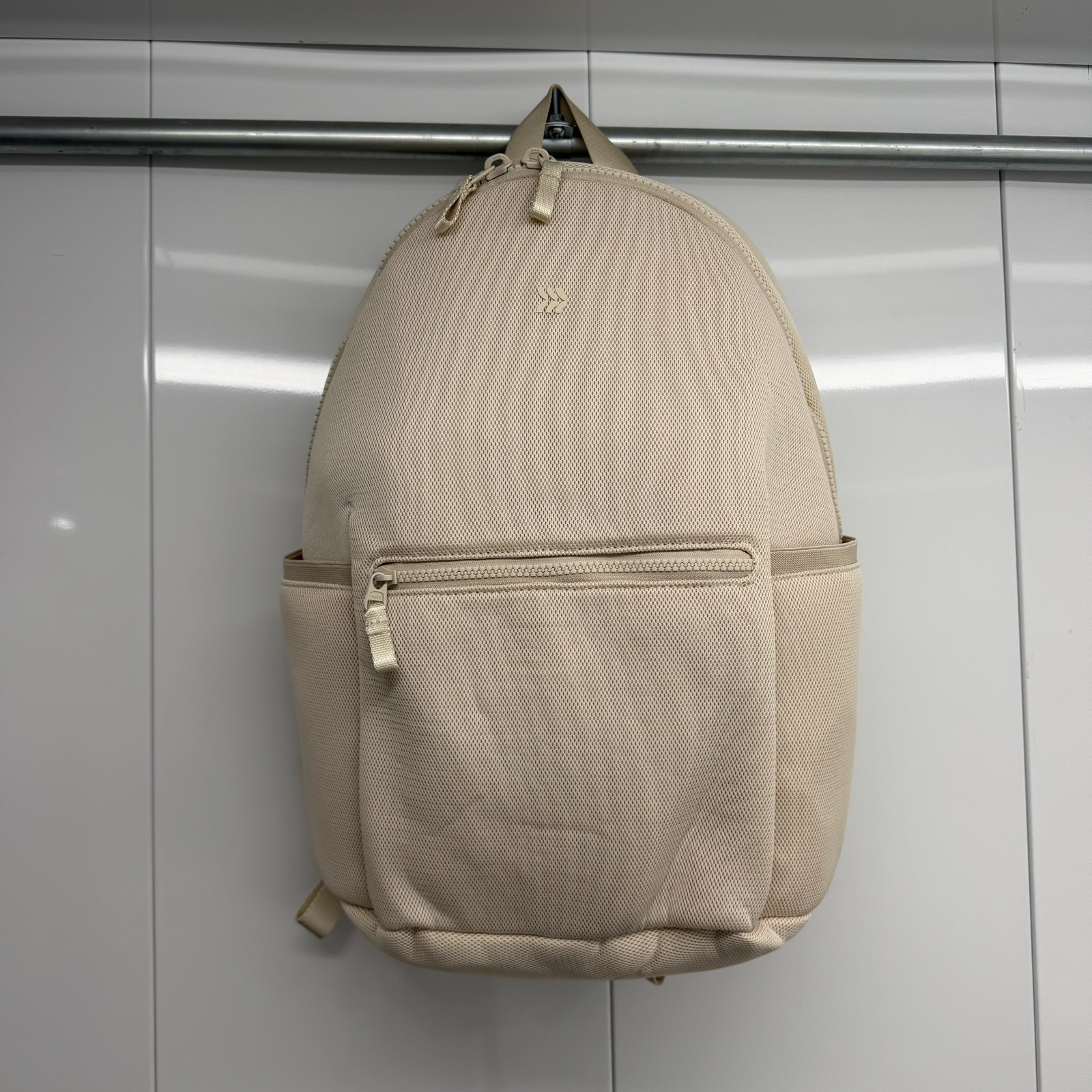 Air Mesh Backpack – All in Motion – Cream – 17”x12”x7” w/laptop pocket – New