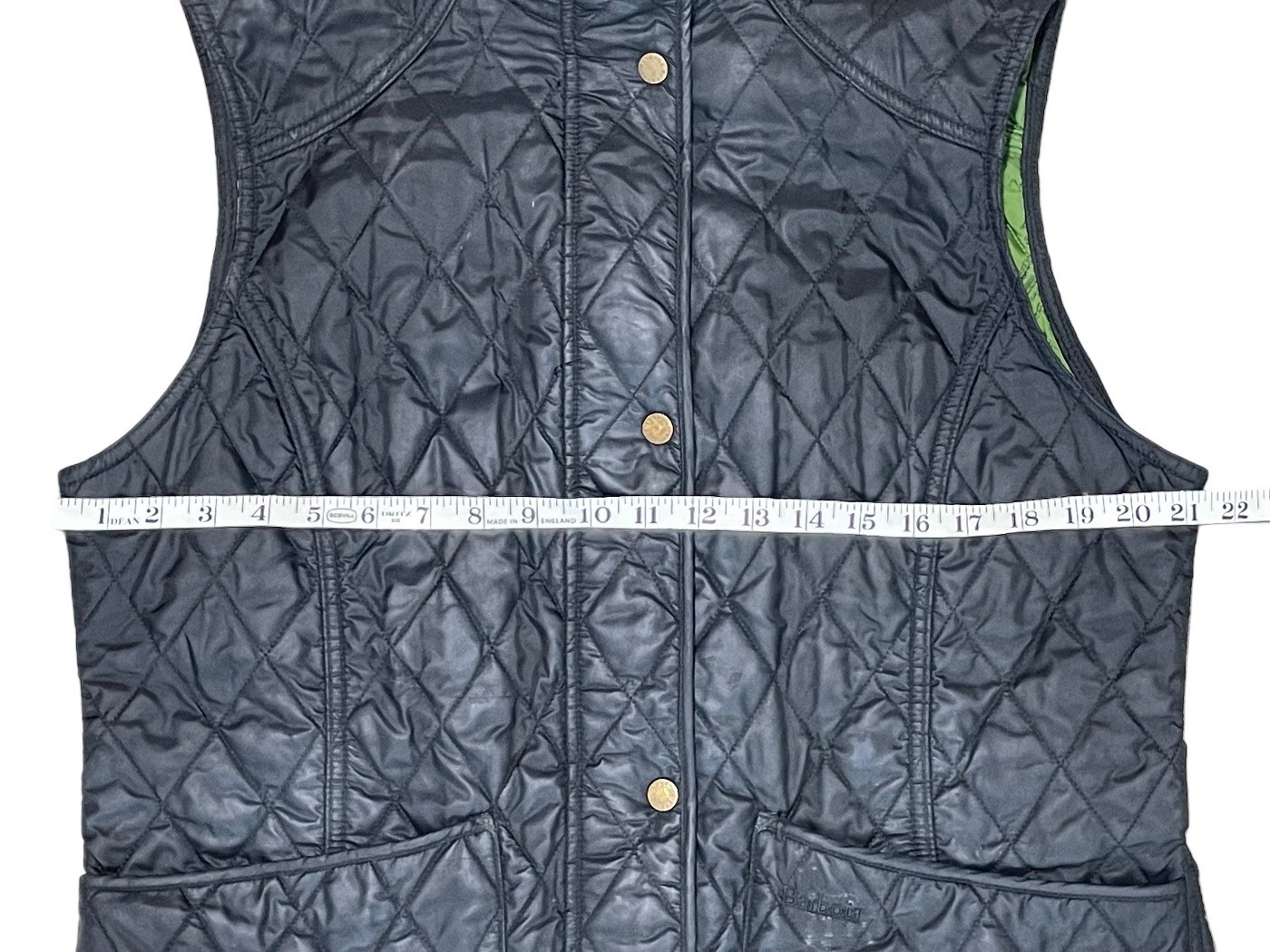 Ladies Barbour Summer Liddesdale Classic Quilt Waistcoat / Gilet Jacket Size 12