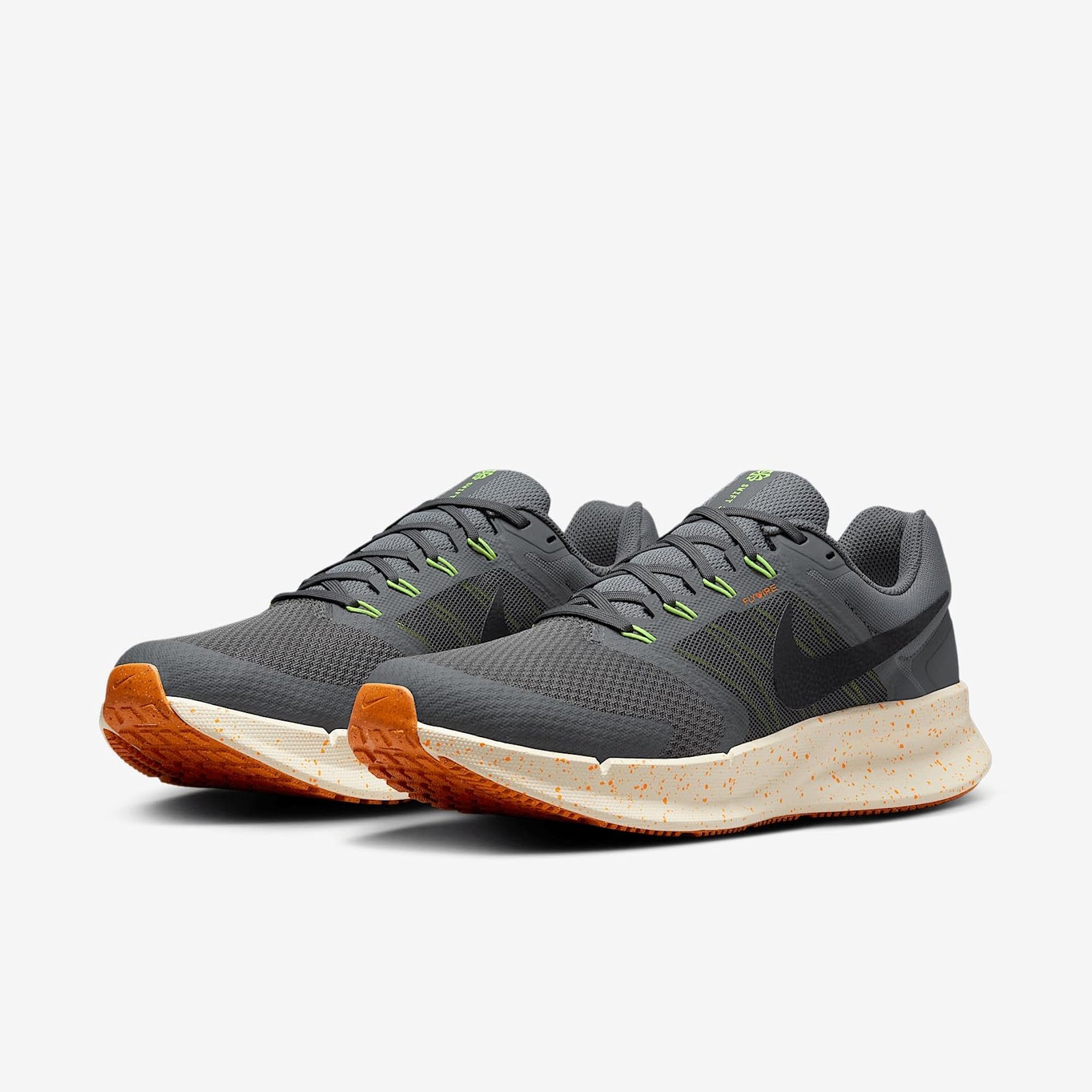 Nike Run Swift 3 Men’s Road Running Shoes (HV5226-068, Iron Grey/Total Orange/Vo