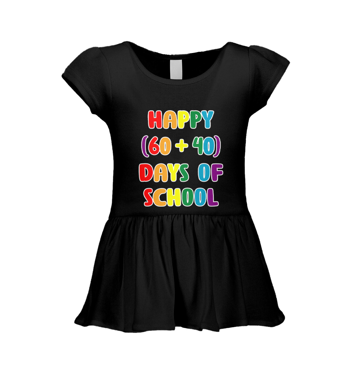 Happy (60+40) Days Of School – Milestone Math Student Infant/Toddler Dress
