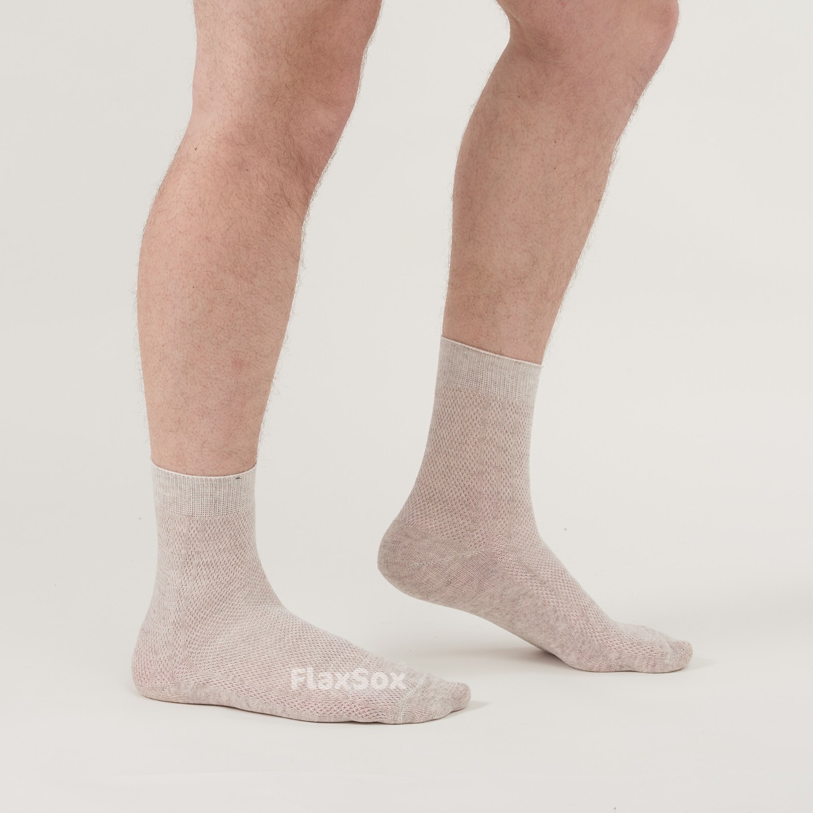 Breathable Thin Mesh-knitted Organic Linen Men`s Socks, Set of 3, 5, 10 pairs