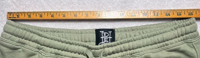 Ed Hardy Mens Sz L Olive Green Fleece Sweat Shorts Graphic Print Skull – 1903