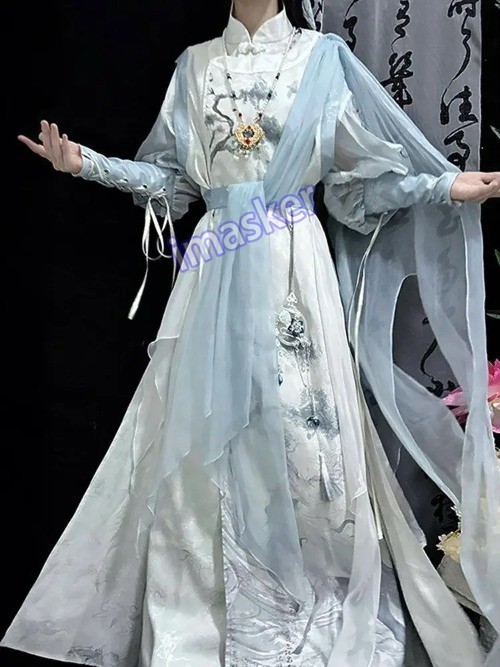 Chinese Hanfu Blue – Phoenix Original Modified HanfuUnisex Summer XianxiaCostume