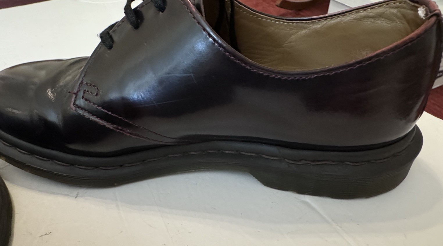 Dr Doc Martens Archie II Brown Polish Leather Oxford Shoes Mens US 7 UK 6 EU 39