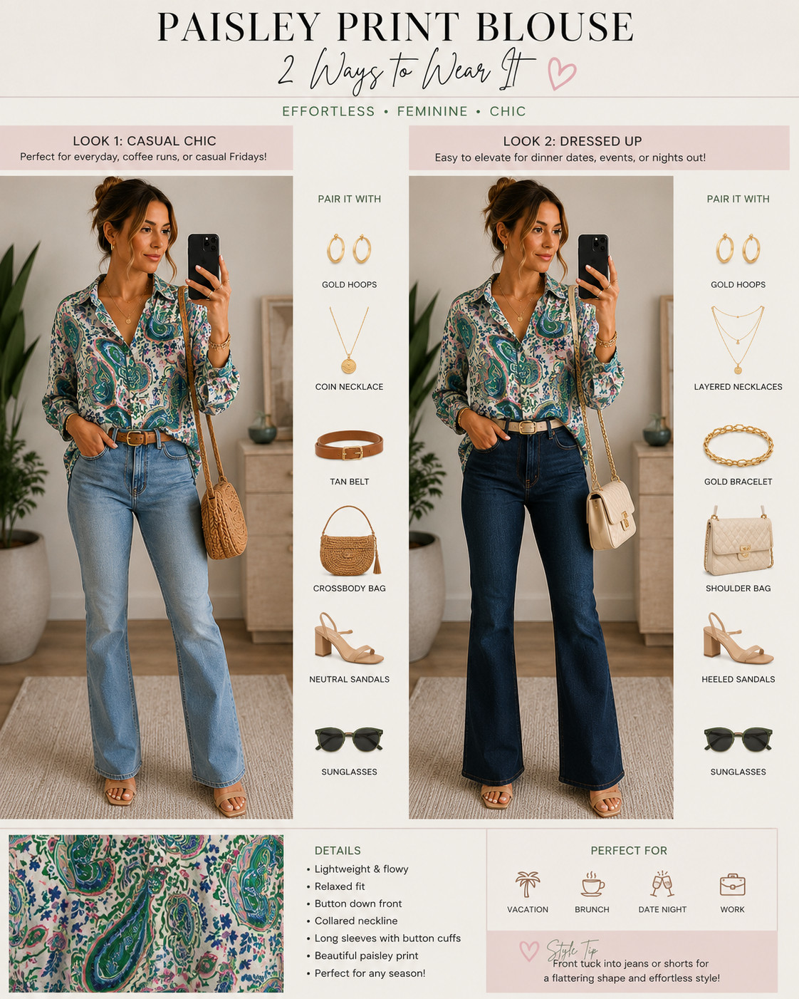 zara paisley blouse