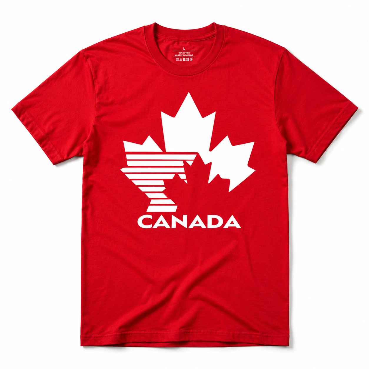 Canada Maple Leaf Graphic T-Shirt Canadian Pride Flag Style Casual Tee