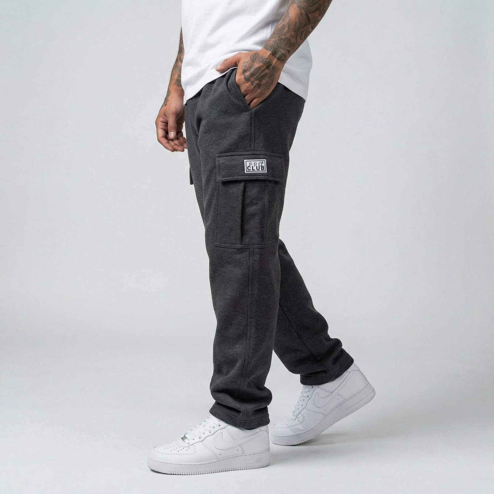 Pro Club Men’s Heavyweight Fleece Cargo Pants