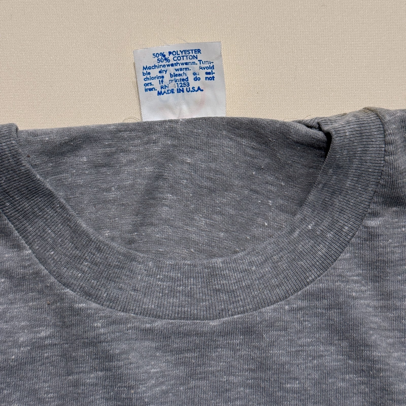 Vintage Cal Cru Blanks Adult S Gray Short Sleeve 50/50 T-Shirts Lot of 3 NOS