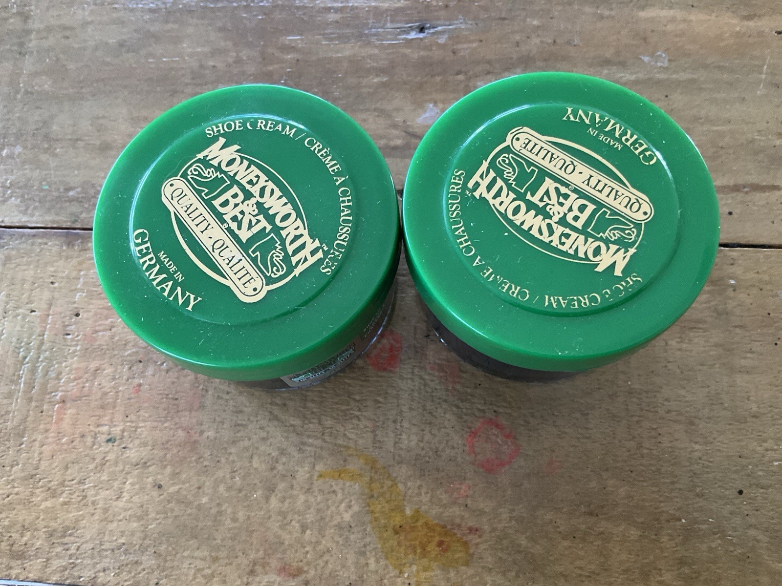 2 Jars Moneysworth Best Boot & Shoe Cream Polish 50ml 1.7oz (BLACK)