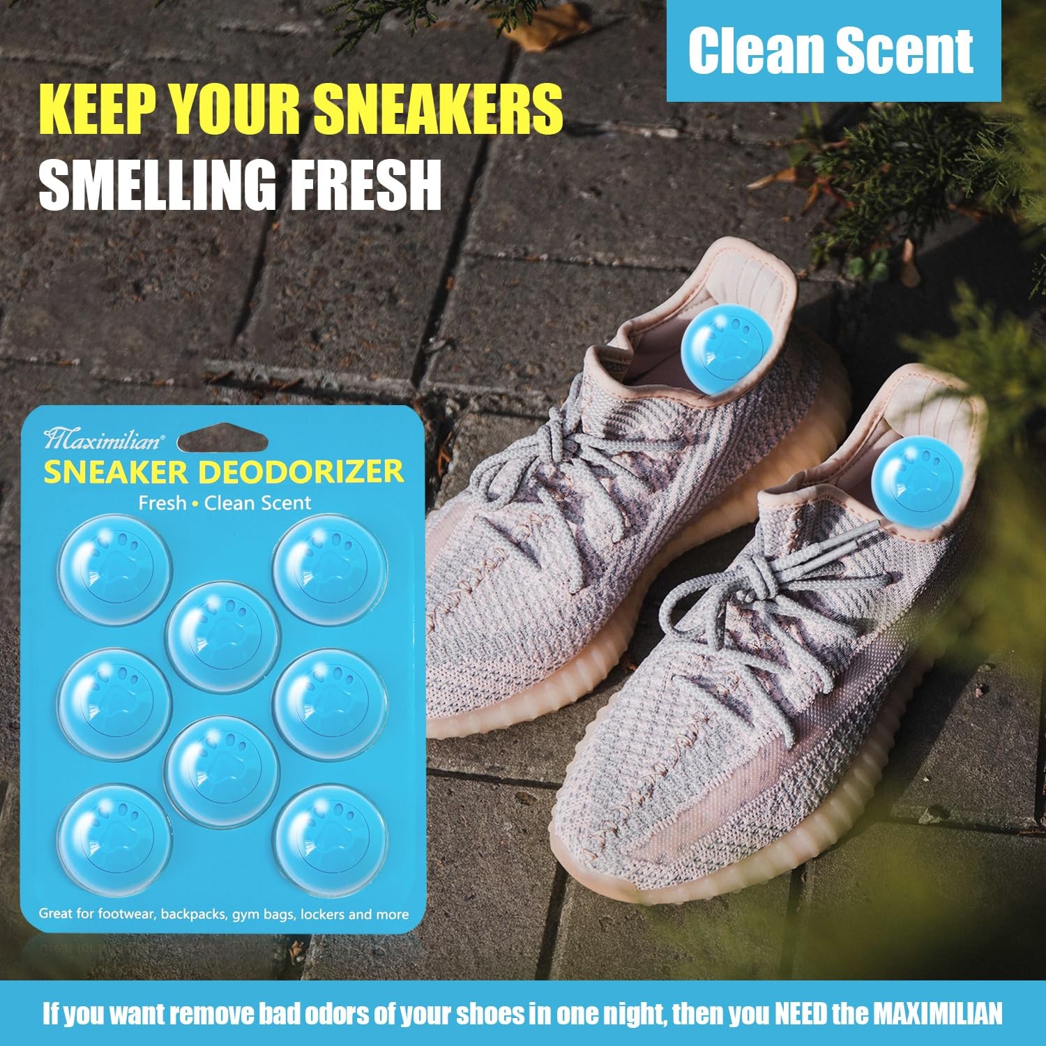 MAXIMILIAN Shoe Deodorizer Balls 8pcs Professional 1 Count (Pack of 2)