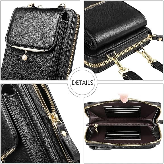 Cell Phone Purse Crossbody Bag with Card Slots for Women Compatible