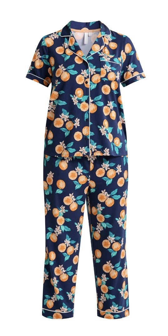 Joyspun Womens Notch Collar & Capri pants Sleep Set sizes S, M, L, XL, 2x, 3x