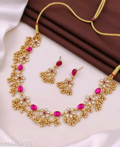 Indian Bollywood Gold Plated Kundan Choker Bridal Necklace Earrings Jewelry Set