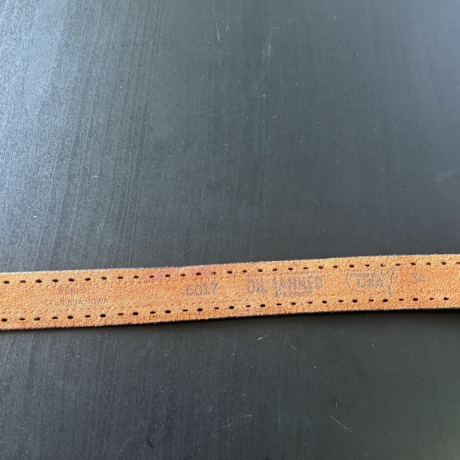 Weil’s Iowa USA Made Oil Tanned Leather Belt Western Chestnut Brown SZ 34 (38”)