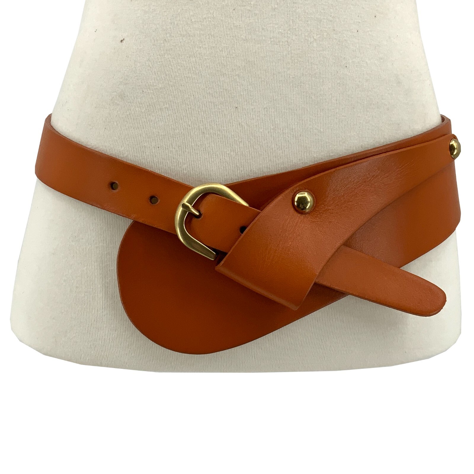 Women Wide Waist Fashion Vintage Cowhide Full Grain Leather Boho Concho Belt