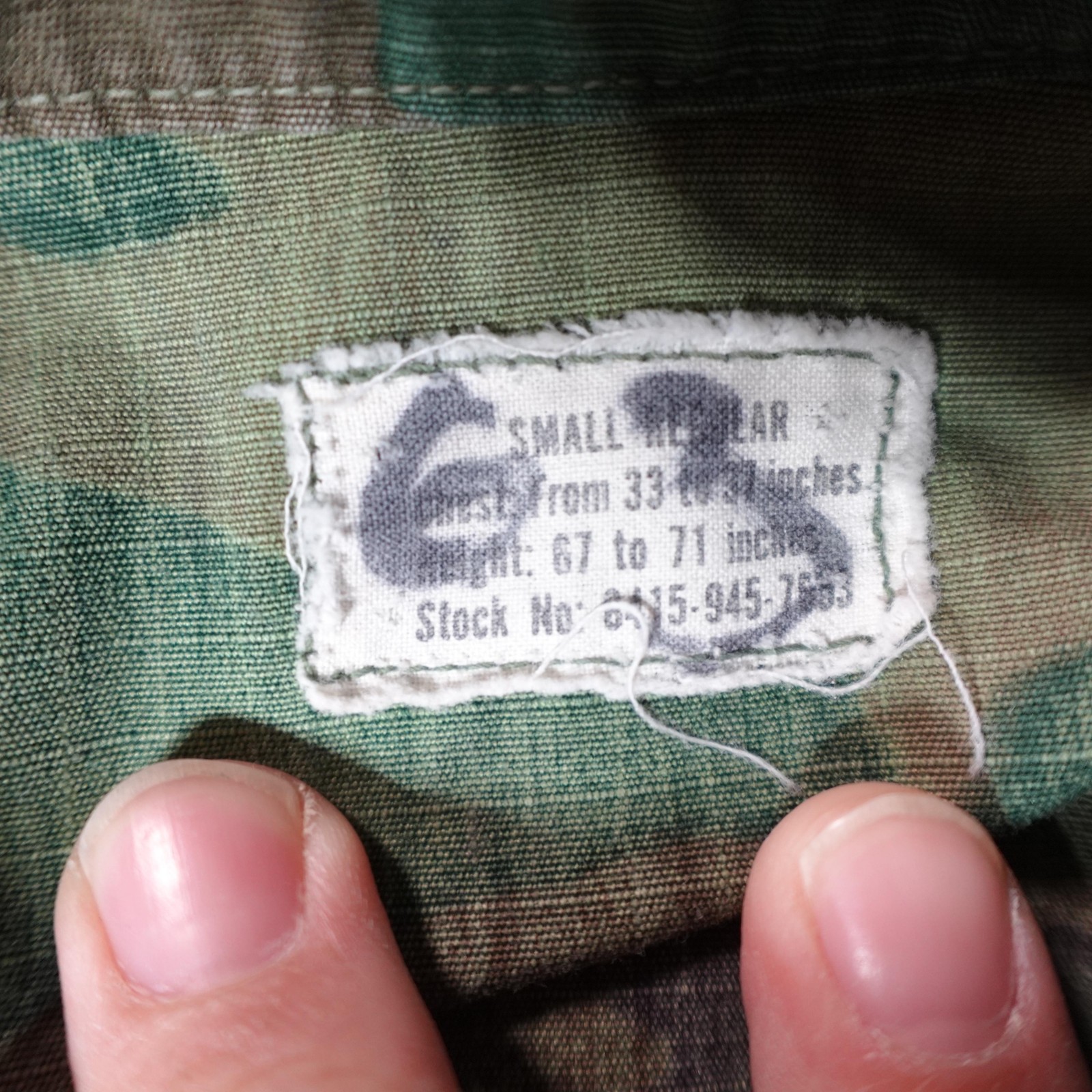 USMC ERDL Jungle Camo Jacket Mens Small Uniform Shirt Slant Pocket Vietnam 70s