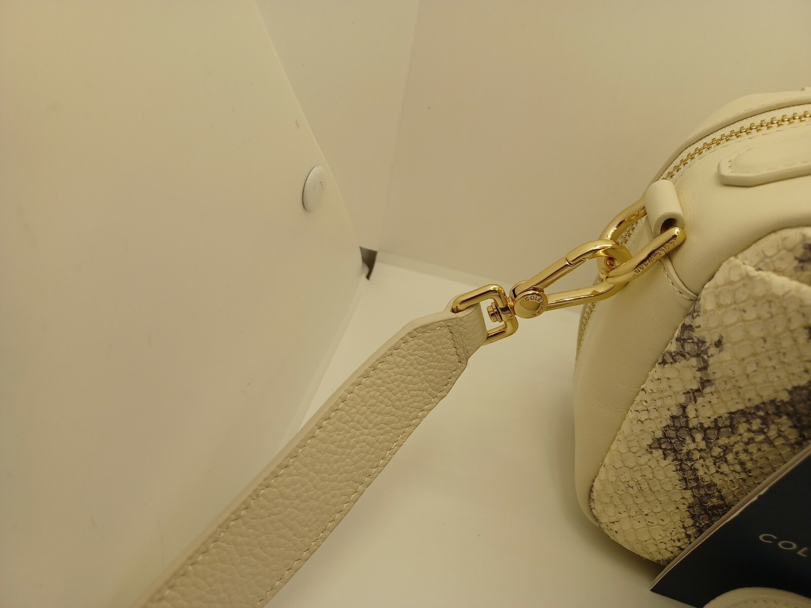 COLE HAAN GRAND SERIES Mini Boston Bag snake print (white) Ivory Roccia print