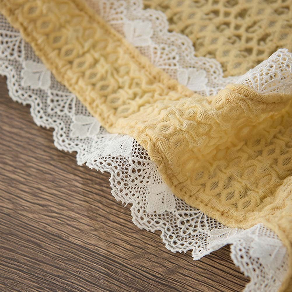 Sexy Contrast Pattern Intimate Wear Men’s Lace Briefs 90%Nylon+10%Spandex